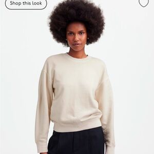 McCartney midweight crewneck sweatshirt in parchment size medium NWOT